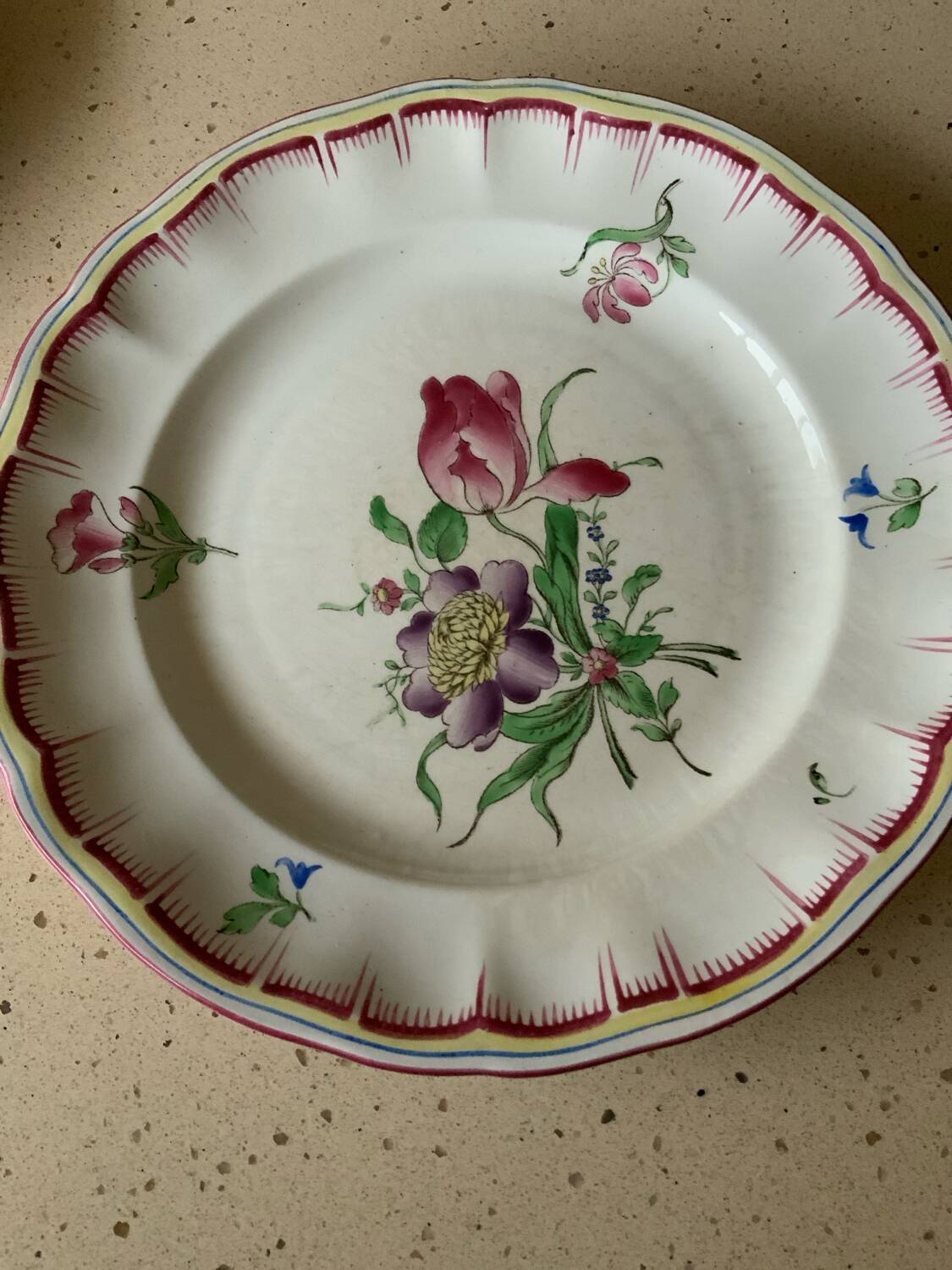 Set of 4 Lunéville plates