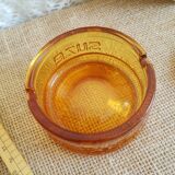 Advertising ashtray Suze amber glass