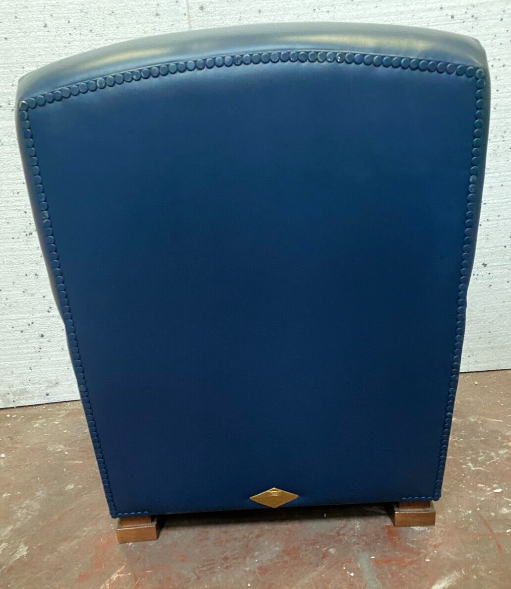 Art deco style leather armchair