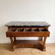 Console ancienne style Empire en acajou et plateau marbre