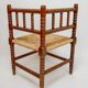Classic vintage bobbin corner armchair