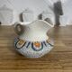 Vintage white and multicolor Italian pitcher Roberto Rigon 1970s