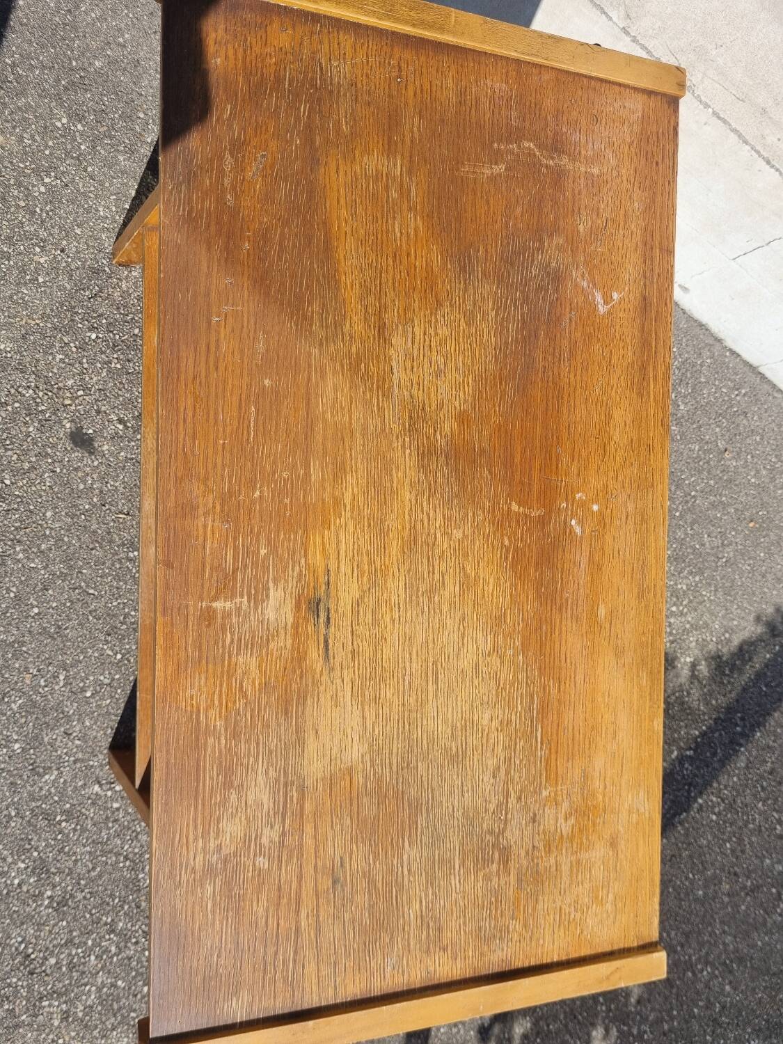 Vintage side table with compass legs