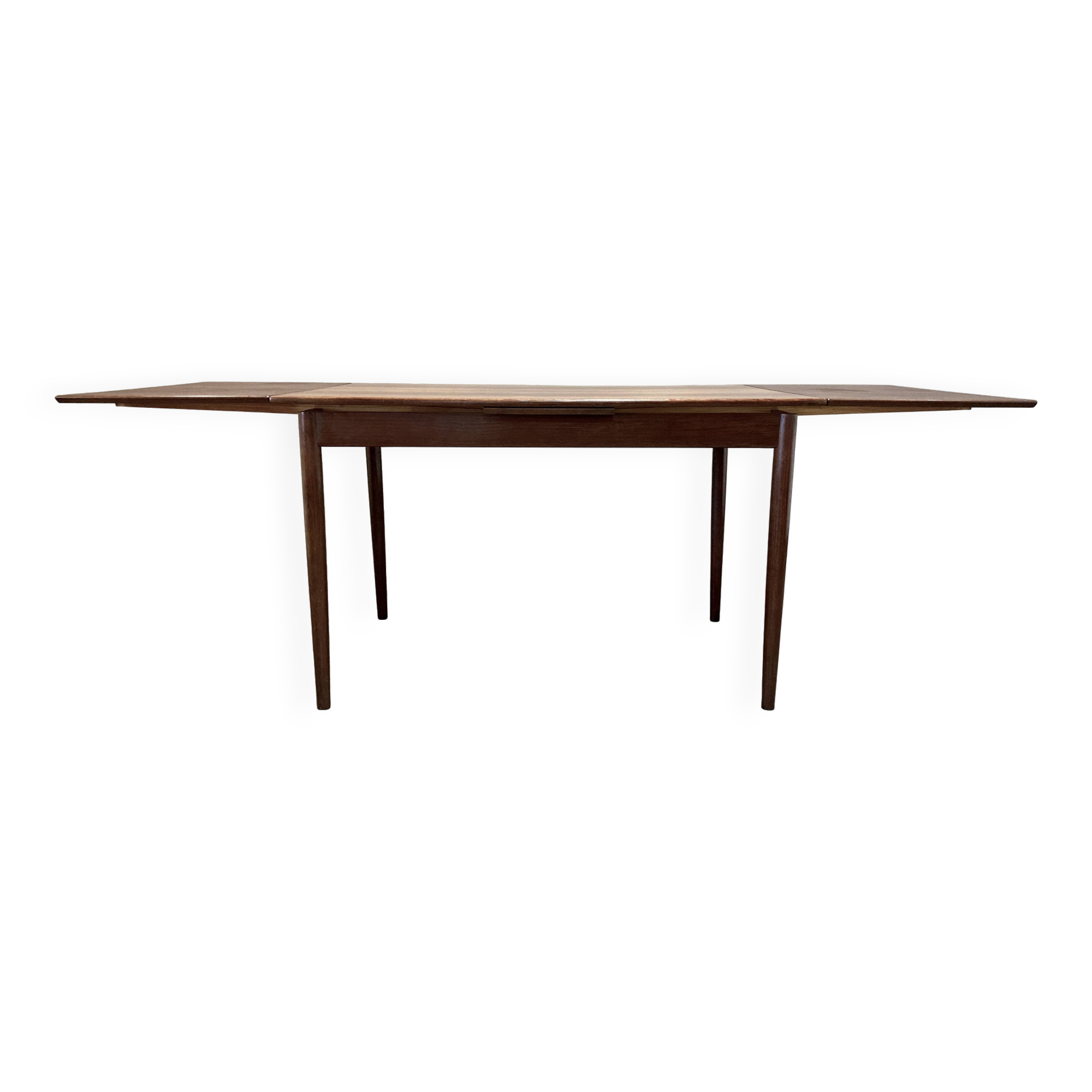 Extendable high table in rosewood "Scandinavian Design" 1950.