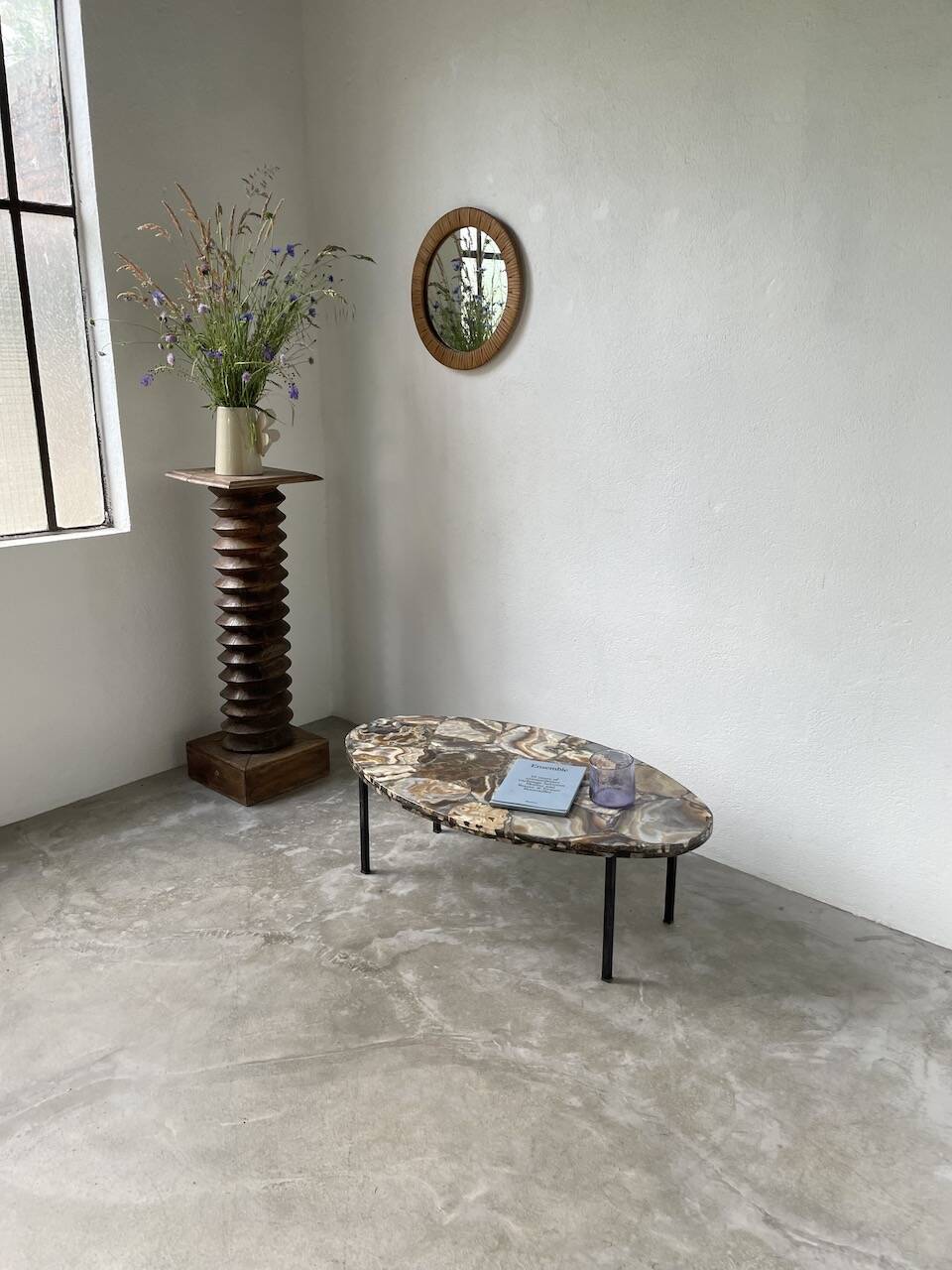 1950s Madagascar aragonite coffee table