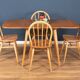 Retro Blonde Ercol Model 383 Dining Table & Four Model 370 Windsor Kitchen Dining Chairs