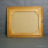 Vintage oil painting of a Mediterranean village, Alexander Michael 1975.