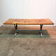 Table basse moderne du milieu du siècle sur la base chromée années 1960