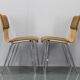 1970s Set of Four Plywood Chairs with Fabric Upholstery , Germany
