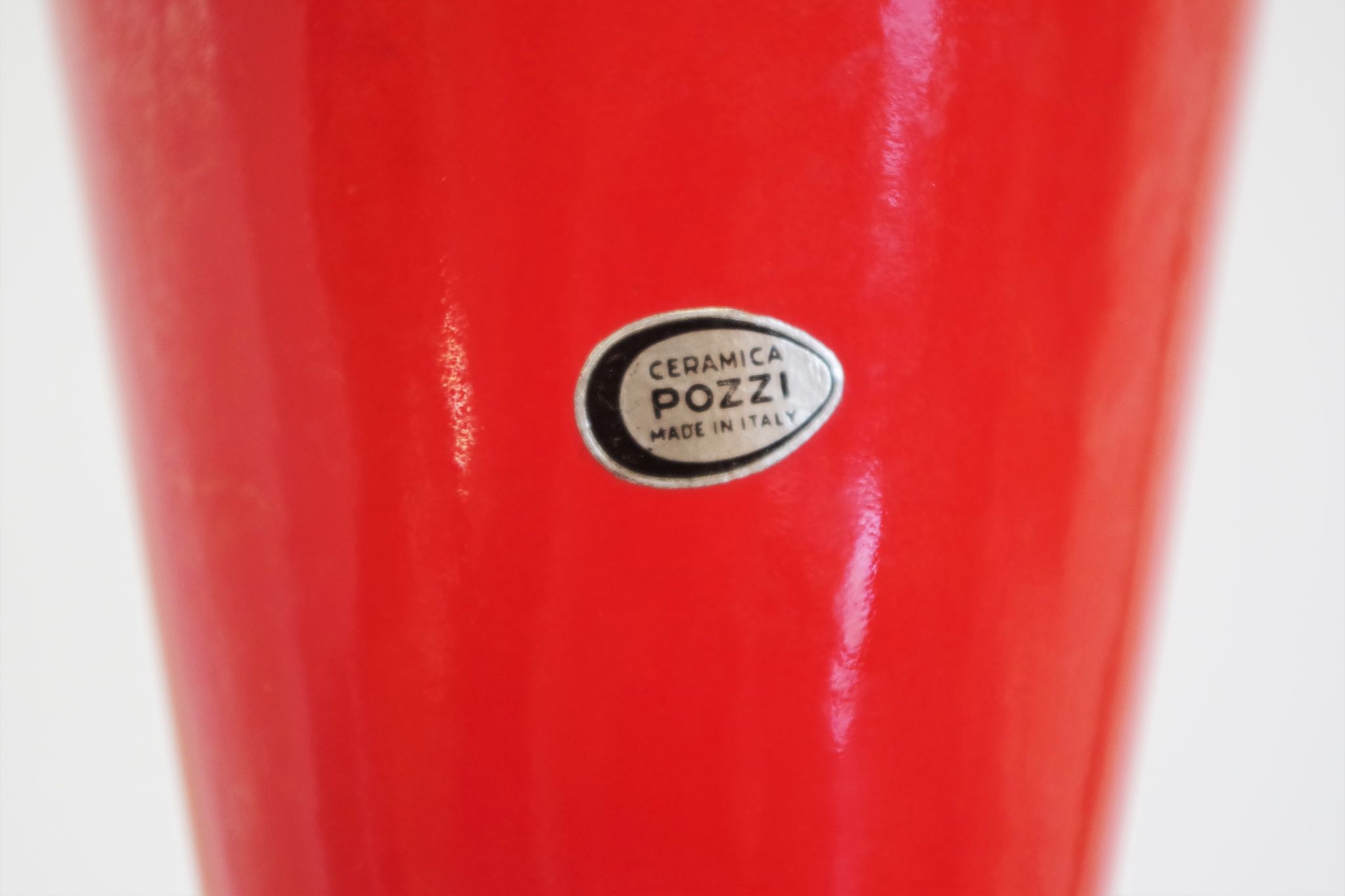 Italian ceramic vase by Pozzi, 1970
