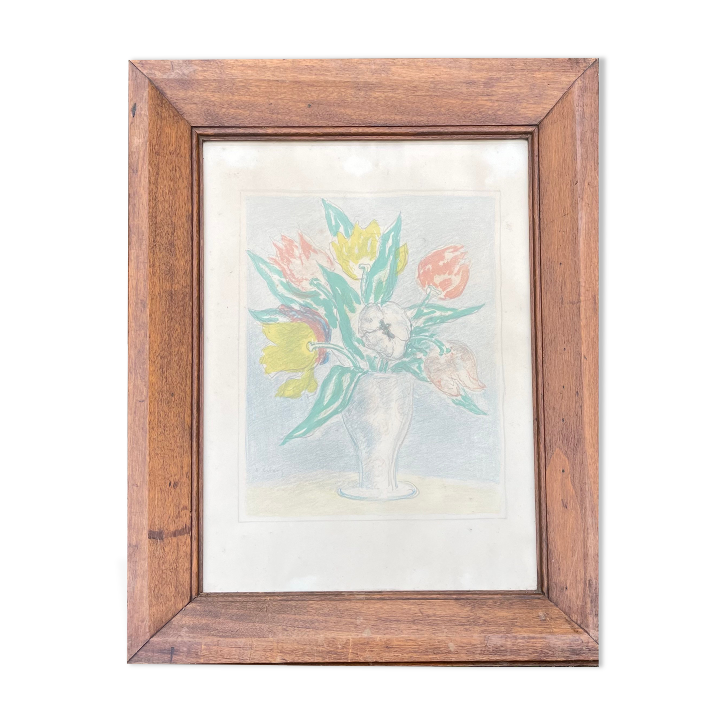 Painting watercolor still life with flowers Matisse, Dufy early twentieth century