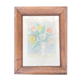Painting watercolor still life with flowers Matisse, Dufy early twentieth century