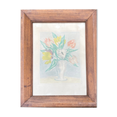 Tableau peinture aquarelle nature morte aux fleurs Matisse, Dufy début XXe