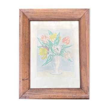Painting watercolor still life with flowers Matisse, Dufy early twentieth century