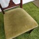 Set de 3 chaises anglaises velours vert