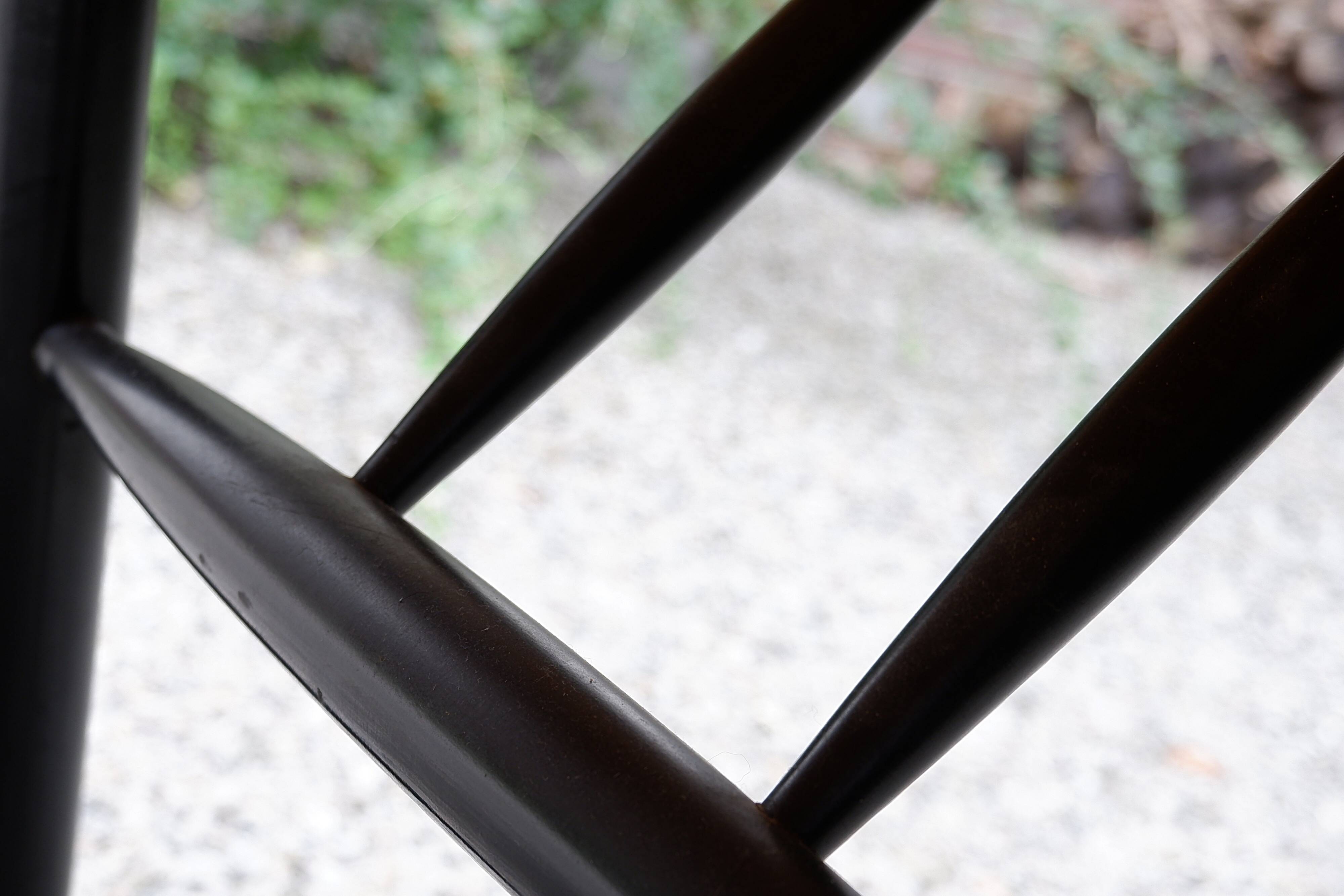 Table/Desk Model "Pirkka" solid pine top - black painted wooden legs Model from the 50's