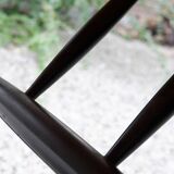 Table/Desk Model "Pirkka" solid pine top - black painted wooden legs Model from the 50's