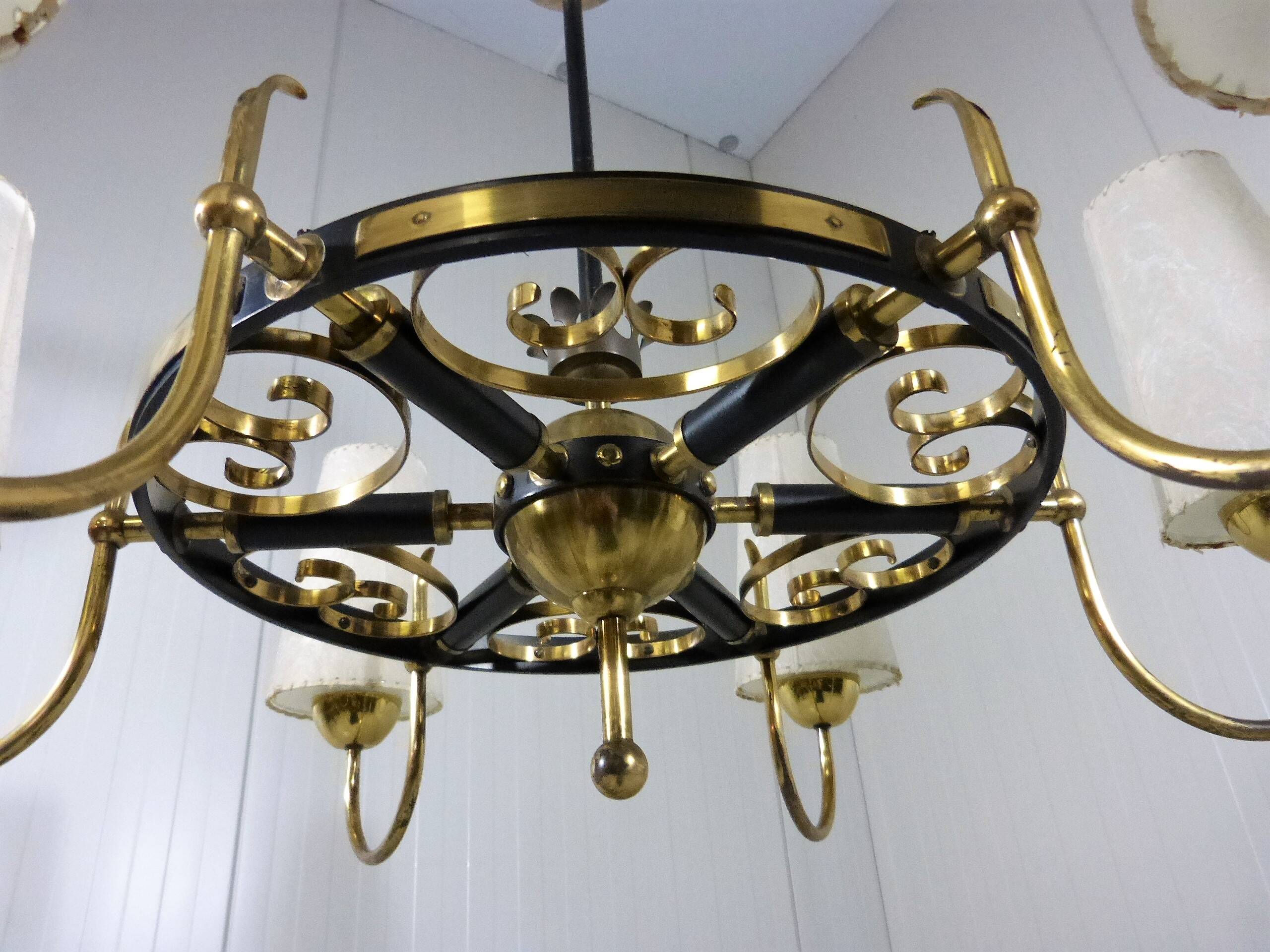 Large brass chandelier Finland 1950’s