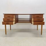Bureau danois en teck et chêne
