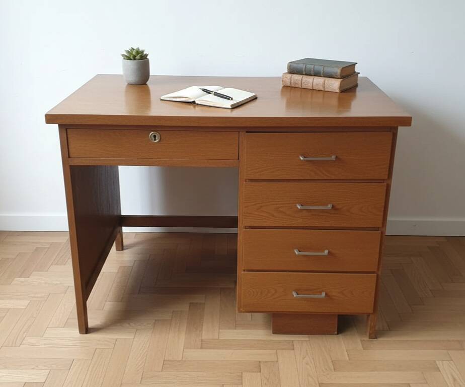 Vintage Oak Desk - Scandinavian Design - 60s/70s