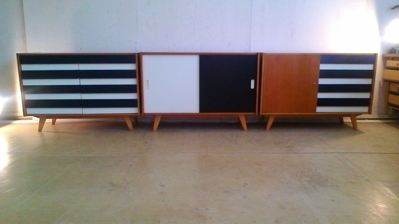 Chest of drawers in oak by Jiri Jiroutek for Interior Praha 1960 s