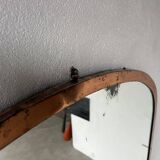 Large antique mercury mirror in copper-plated metal, 1930