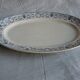 Oval plate service earthenware Creil Montereau décor Marie Louise
