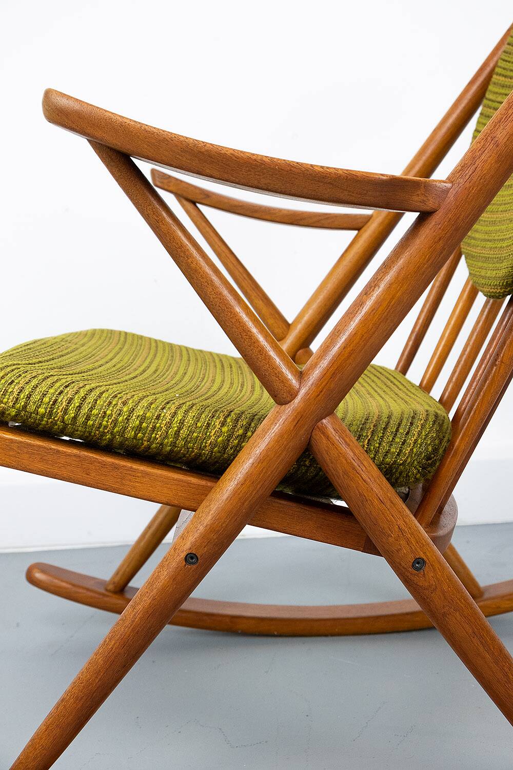 Midcentury Teak Rocking Chair by Frank Reenskaug for Bramin, 1960s
