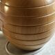 Turned and grooved wooden lamp base – 1980s