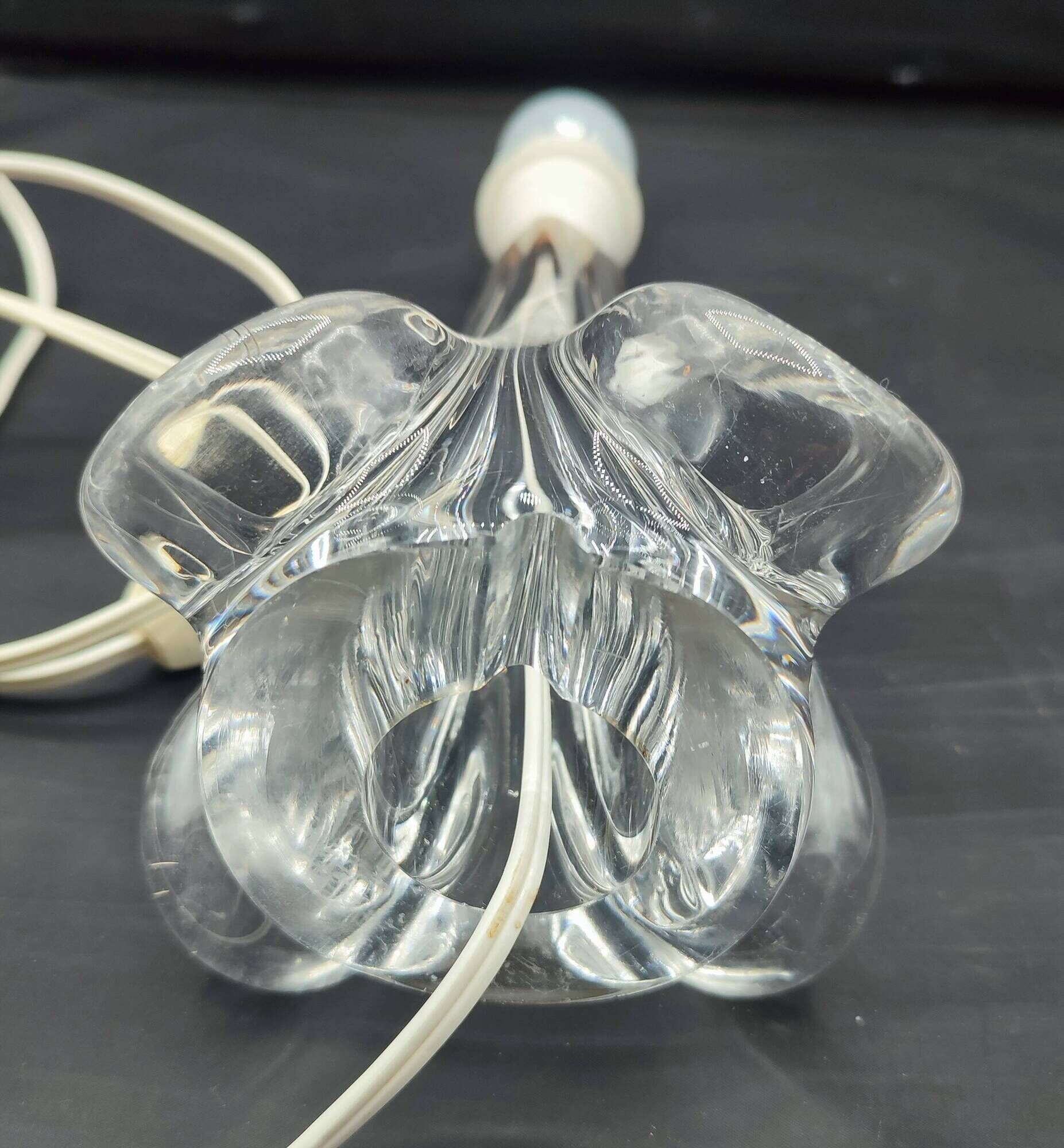 Vintage Heavy Crystal Lamp Base - Sèvres Crystal (28 cm / 1.4 kg)