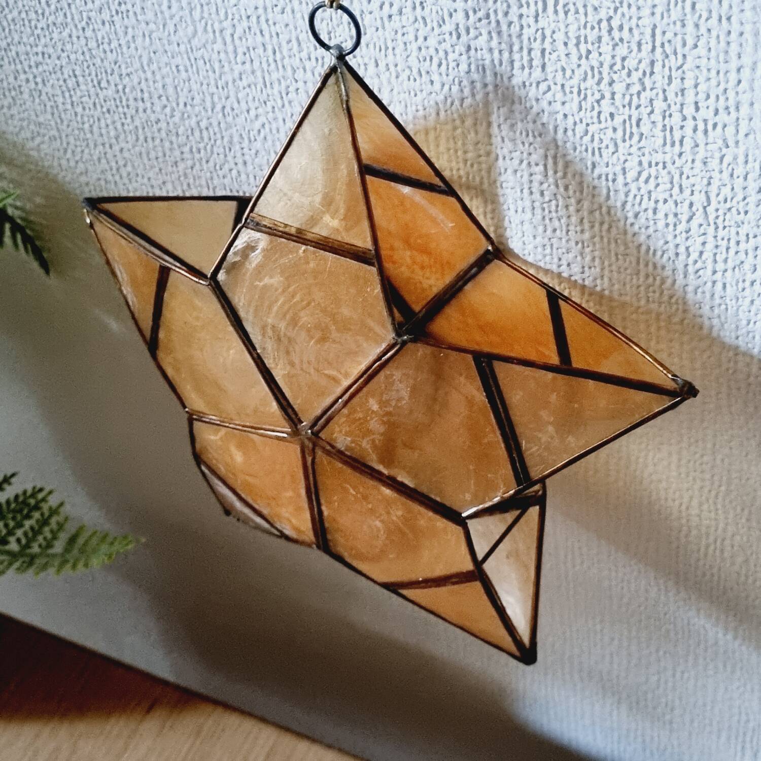 Villeroy&Boch mother-of-pearl and brass star candle holder