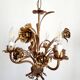 Hollywood Regency Roses kroonluchter, Verguld, Drie Armen, Italie