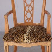 Fauteuil de bureau louis XVI en merisier