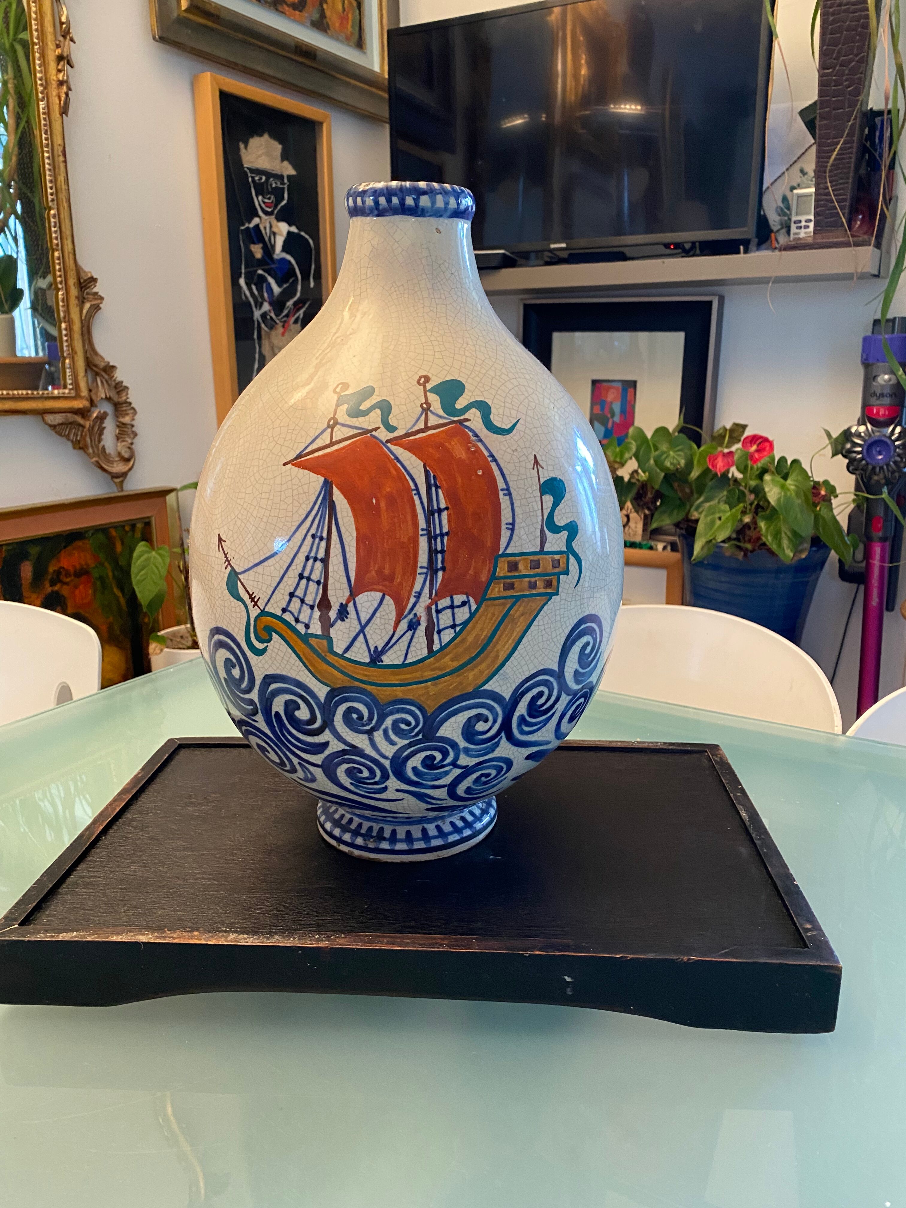 Vase manufacture henri delcourt époque art déco