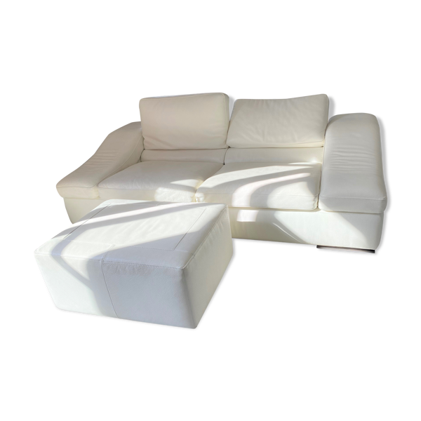 Natuzzi 3 4 Seater White Leather Sofa, Discontinued Leather Sofas
