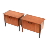 Two vintage bedside tables by Louis van Teeffelen for Wébé from the 1960s