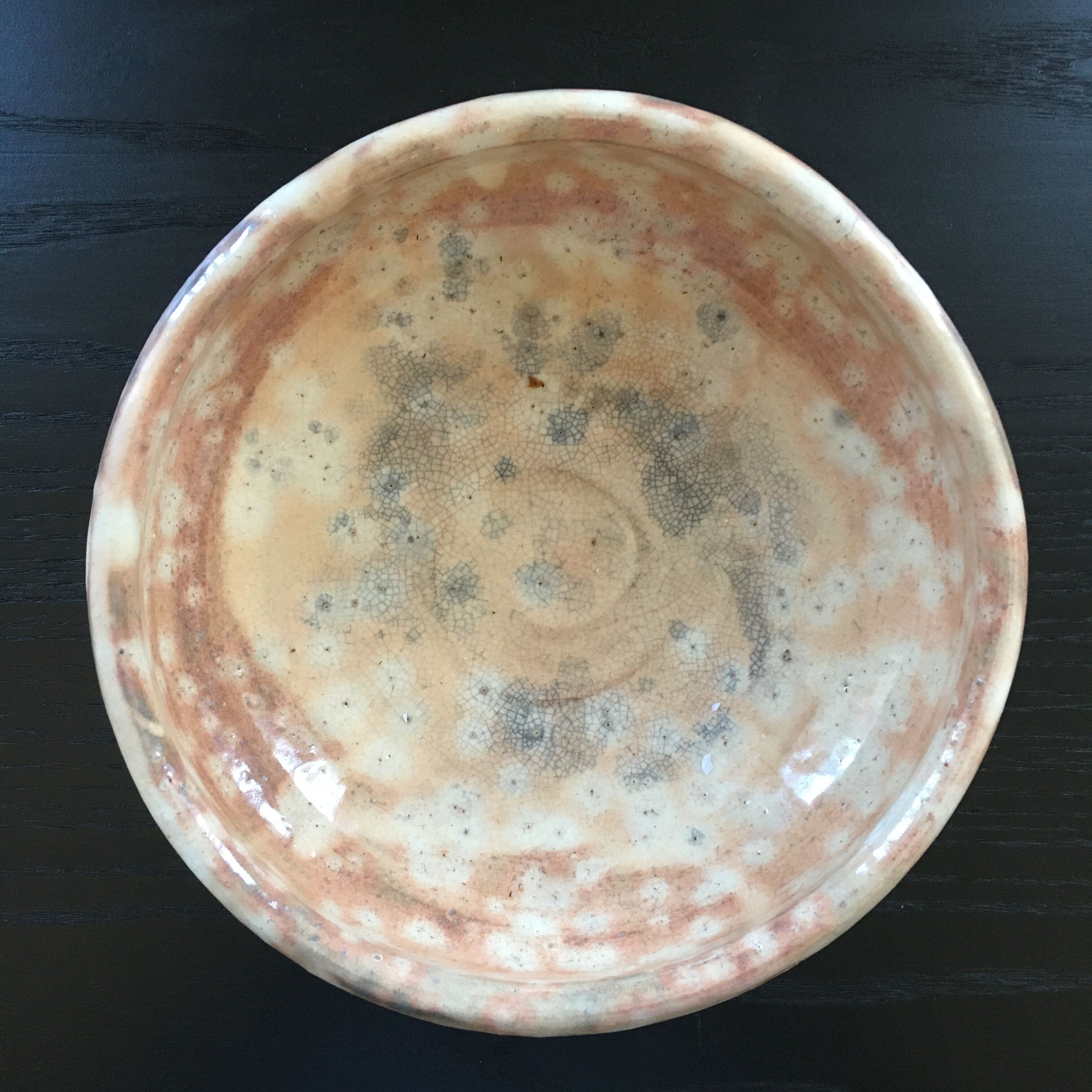 Pink beige raku cup
