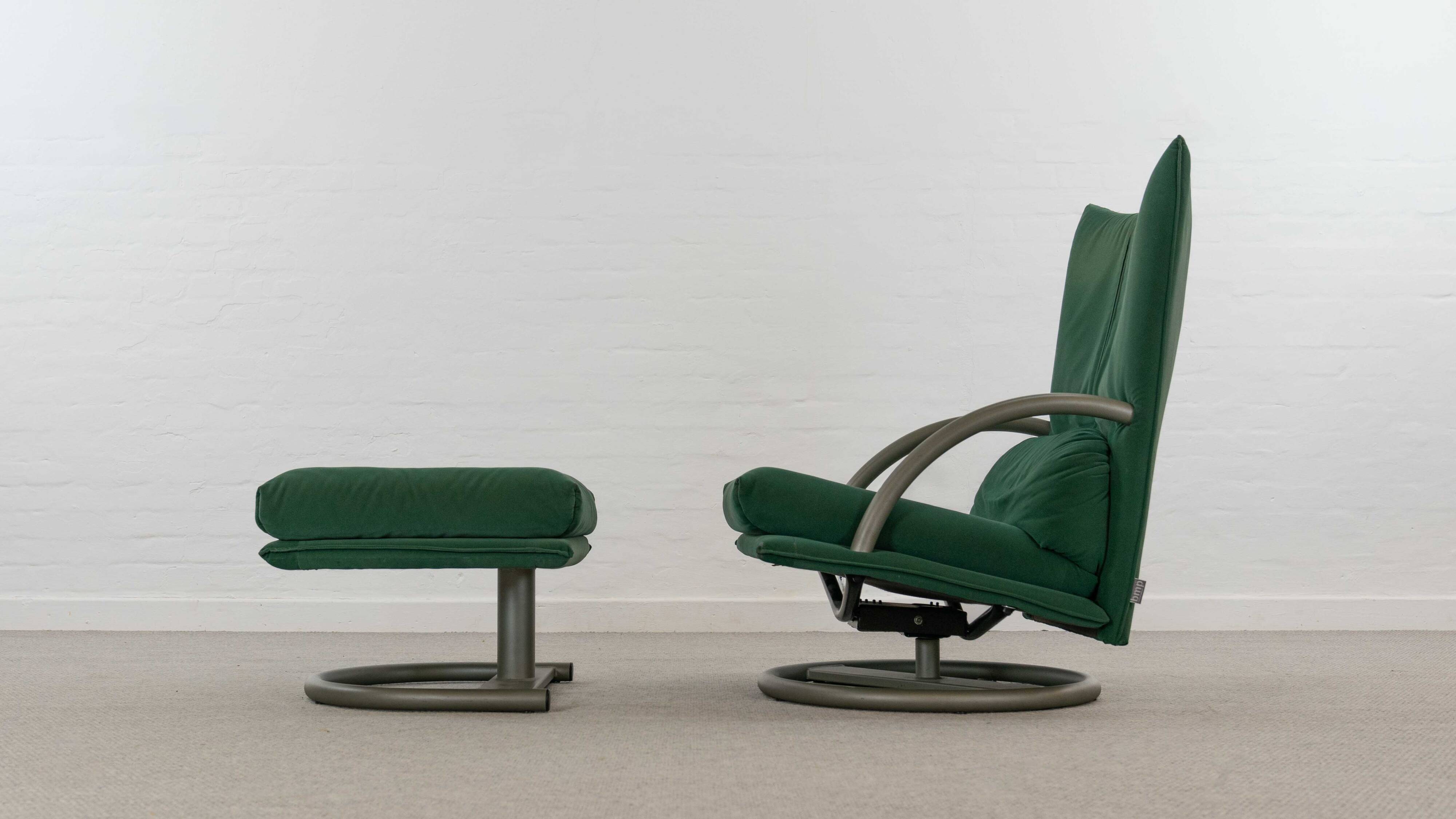 Torino Armchair and Stool 418 by Rolf Benz/BMP, 90s