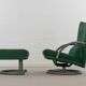 Torino Armchair and Stool 418 by Rolf Benz/BMP, 90s
