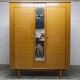 1970 Scandinavian wardrobe with shelves and mirror, 21x126, 2 doors.