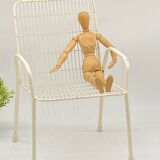 Chaise grillage métal grillage Rio Ému enfant vintage design