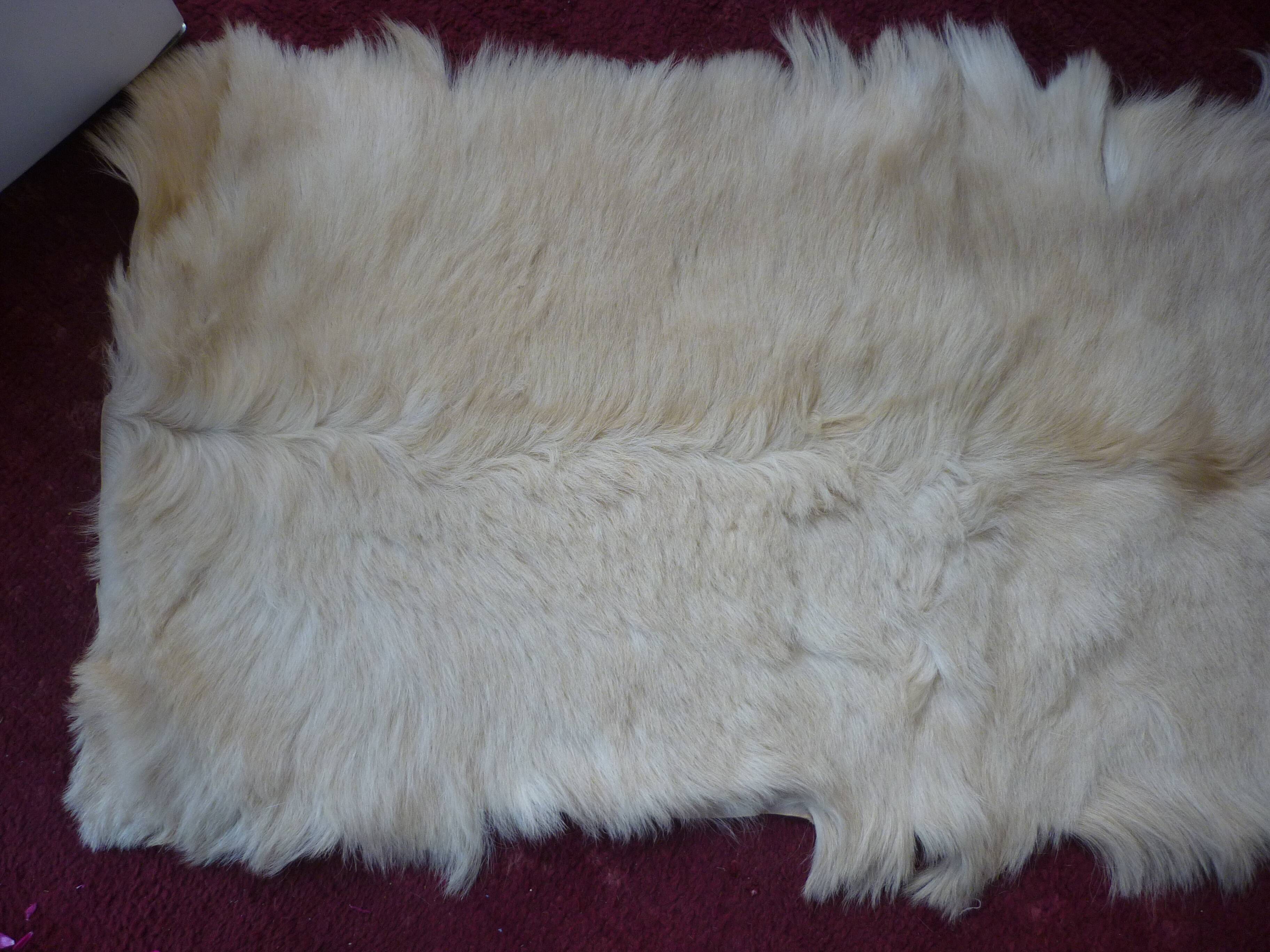 Beige tanned goat skin