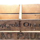 Old wooden advertising box Tropigold oranges Sao Paulo vintage