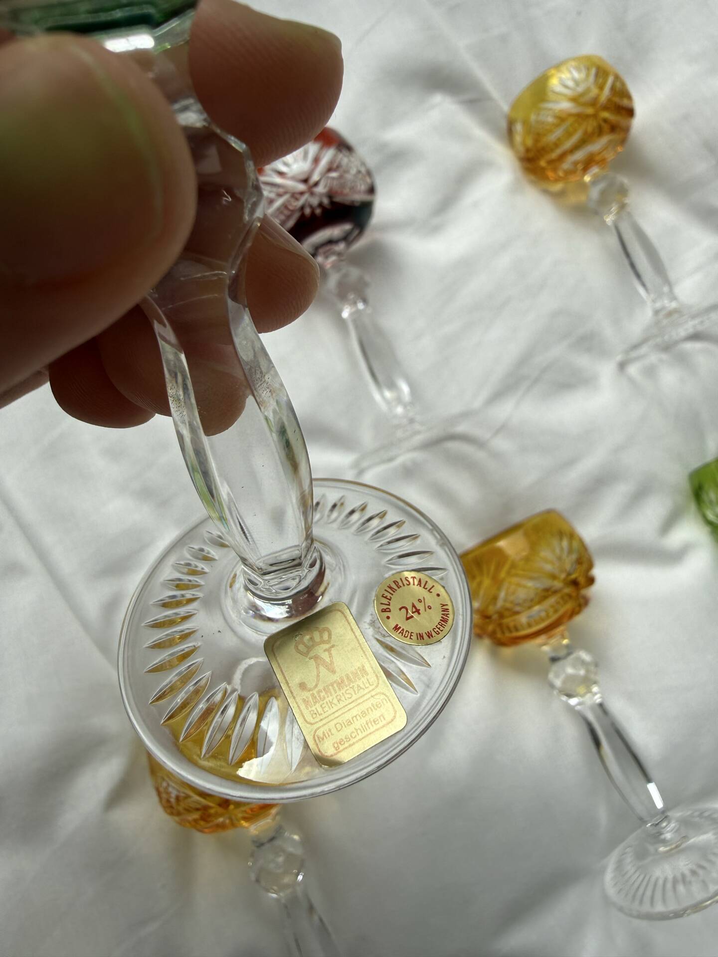 Cut crystal liqueur service – Lead crystal 24% (6 glasses)