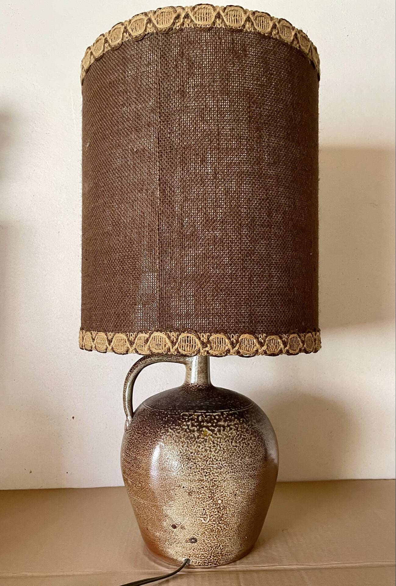Vintage stoneware lamp