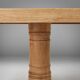 Rustic mid-century French dining table in oak from the 1950s