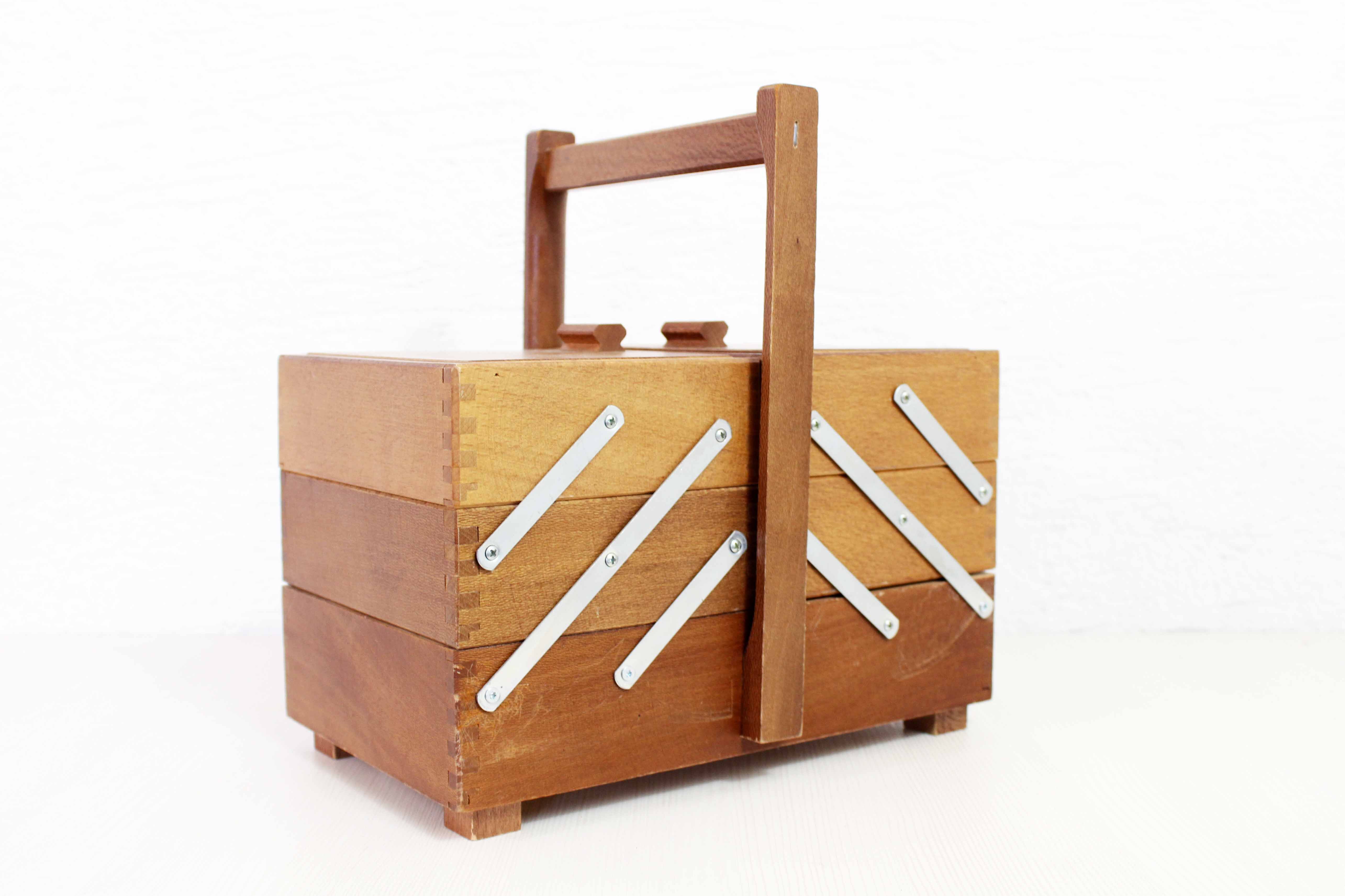 Vintage table sewing box