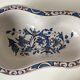 Large fruit cup in Rouen earthenware with blue and brown floral decoration p