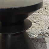 Black solid wood stool