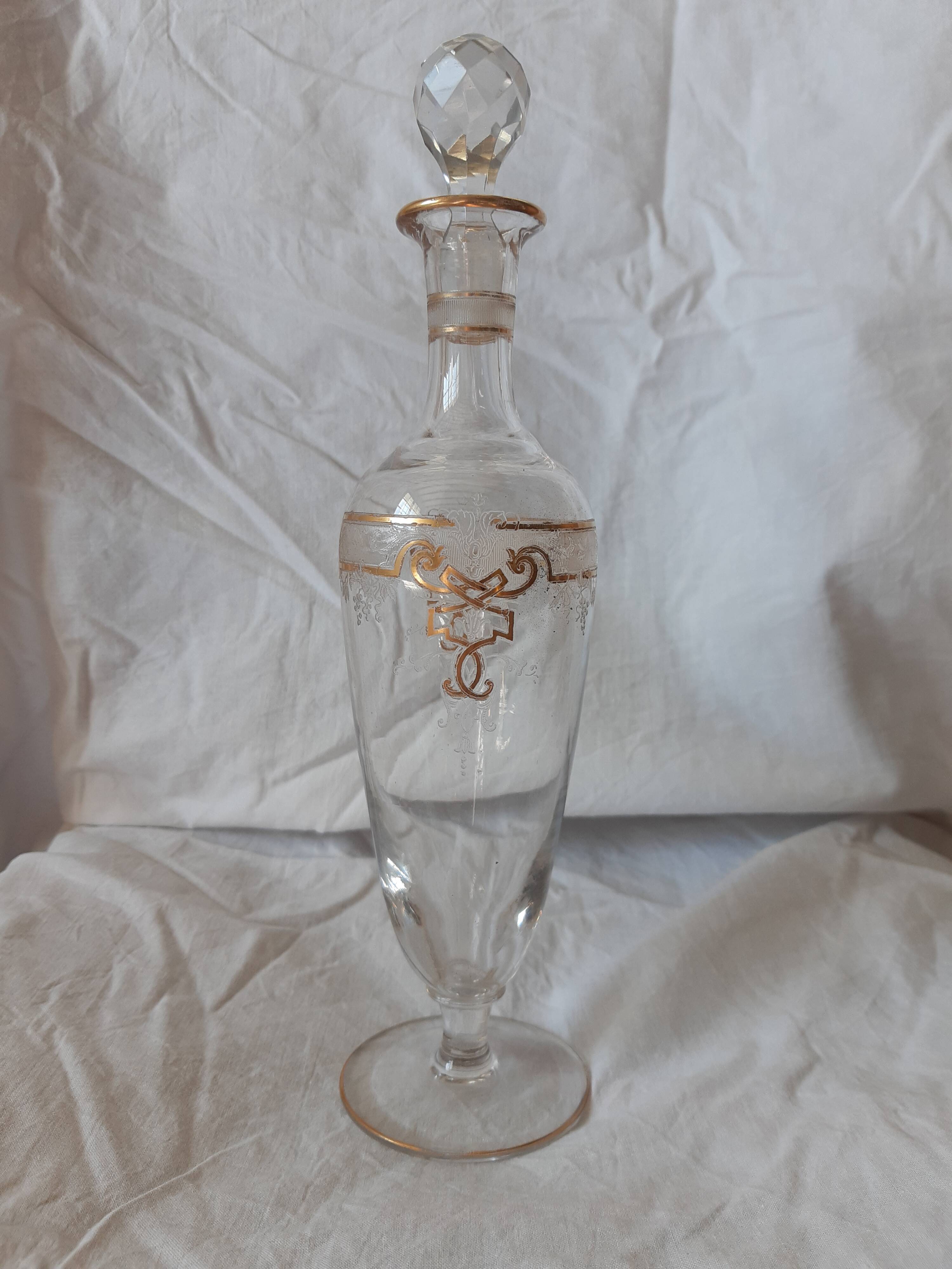 Saint-Louis crystal liqueur carafe